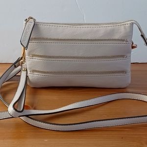 Kayla + Ava Crossbody/Wristlet Bag Beige Color